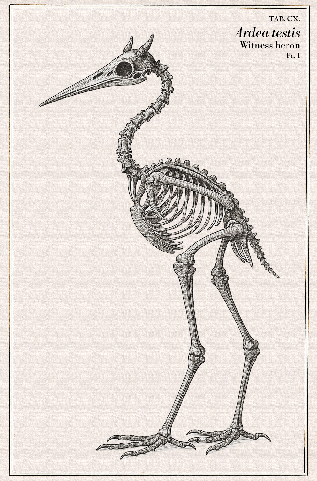 Ardea testis — skeletal plate, TAB. CX